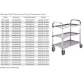 Commercial Kitchen Dining Restaurant Stainless Steel Mobile Delivery Dining/Trolley Food Service Cart